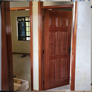 Mahogany Embossed Wooden Solid Flush Door in Kenya